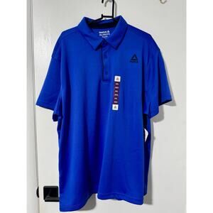 Reebok 2XL Polo Color Dazzling Blue Moisture Management